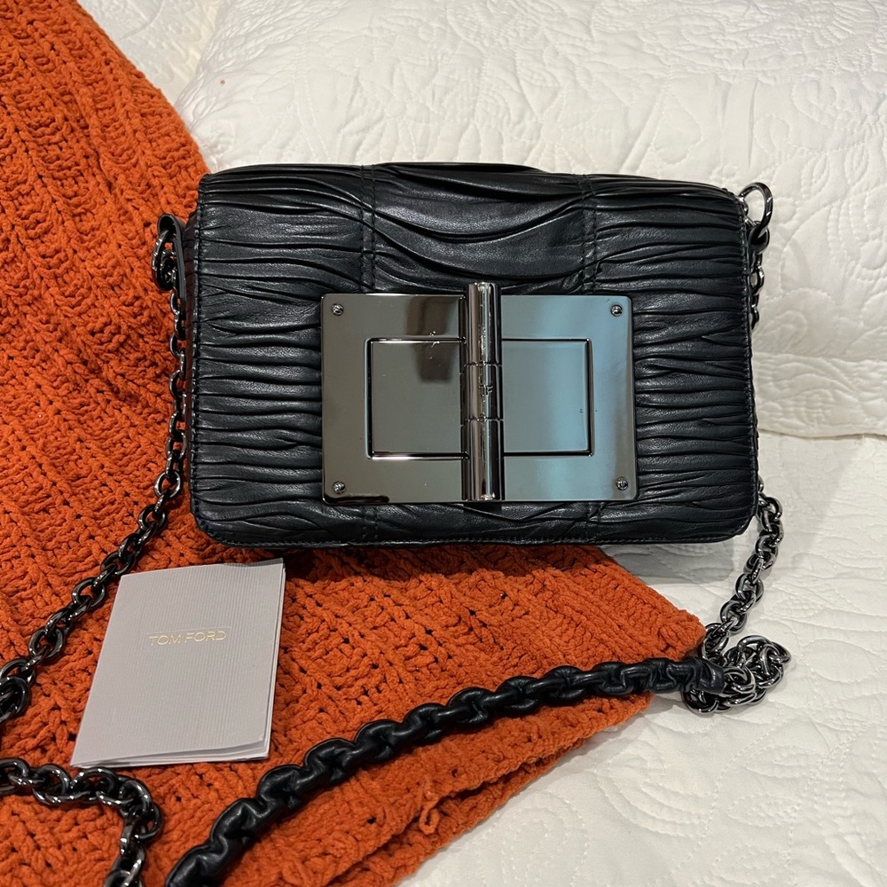 Tom Ford Black Natalia Quilted Crossbody Bag